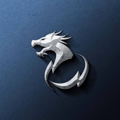 Logo Mockup Blue Dragon Power