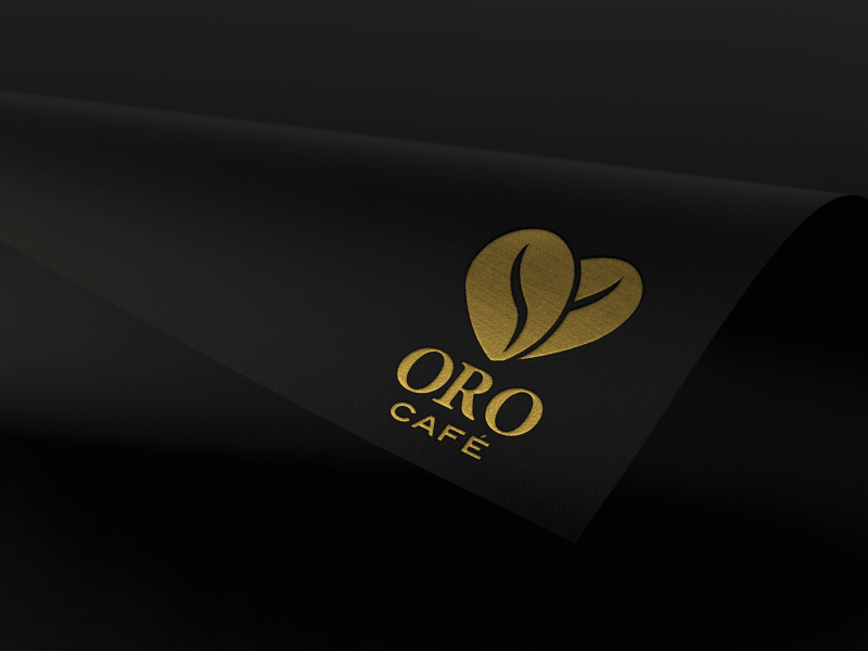 Logo design 3D for Oro Café coffee shop in Lima