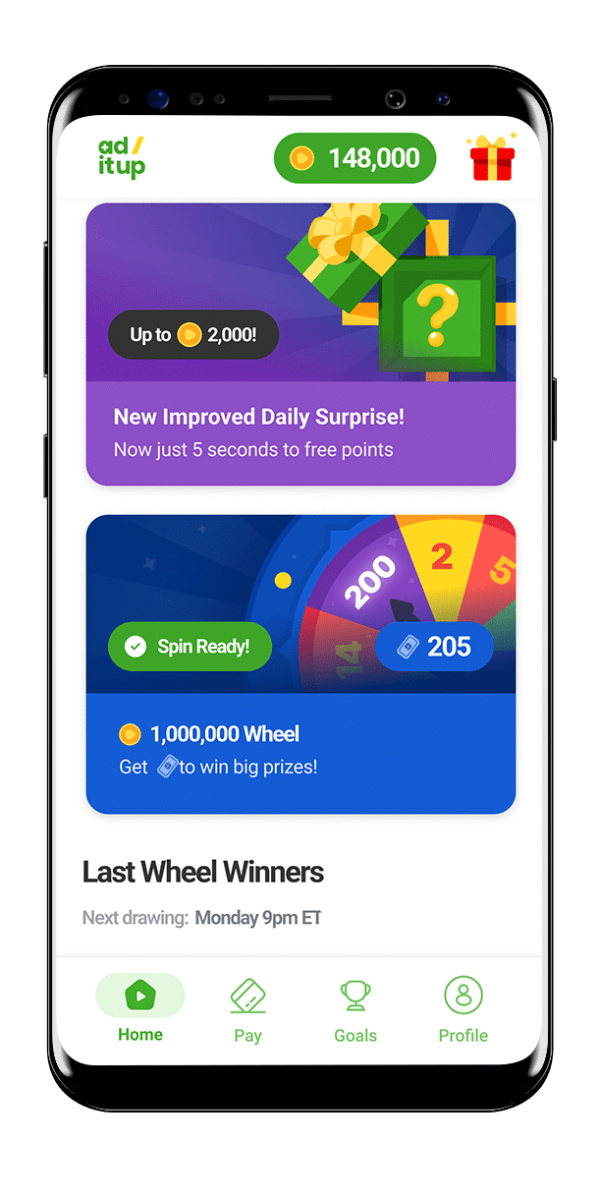 Last Wheel Winners Wireframes for Play2Pay fintech app UX/UI design – user flows and usability improvements